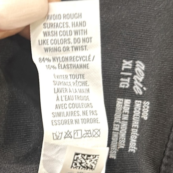 Aerie Cropped Scoop Neck Ribbed Adjustable Strap Tank Top Black XL - Picture 7 of 7